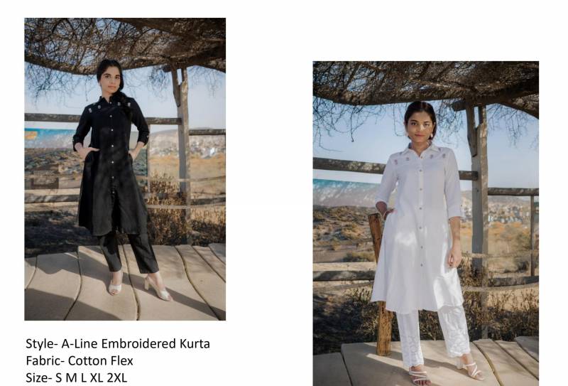 Stylee Girl 6 Cotton Flex A Line Casual Wear Kurti Best Wholesale Shop In Surat